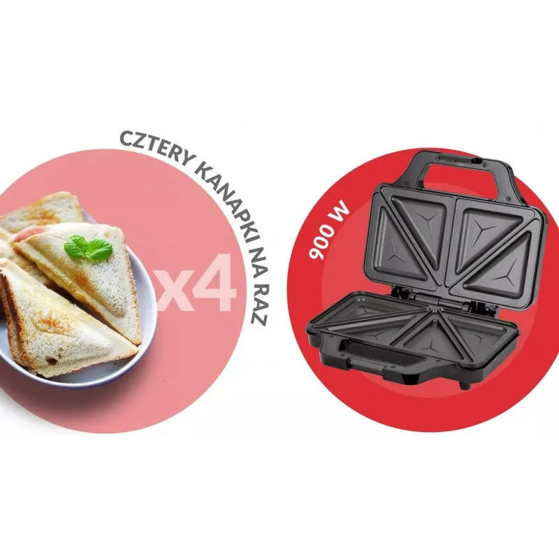 Sandwich maker MPM MOP-45M, non-stick plates, capacity 2 slices