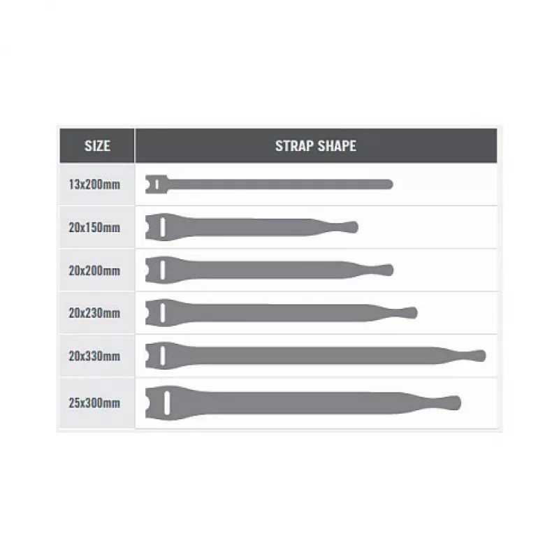 Releasable cable tie Velcro ONE-WRAP 230×20 mm White, Polypropylene, pack of 25