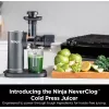 NINJA Cold Press Juicer | Neverclog JC151EU | Type Cold Press Juicer | Gray | 150 W | Number of speeds 1