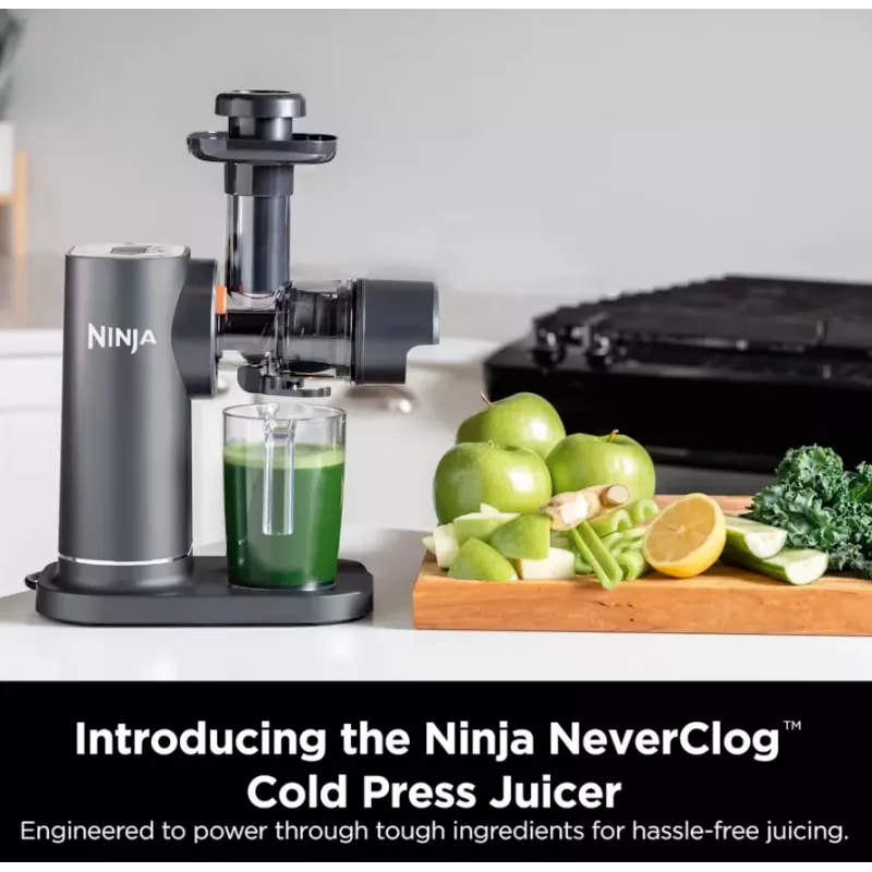 NINJA Cold Press Juicer | Neverclog JC151EU | Type Cold Press Juicer | Gray | 150 W | Number of speeds 1