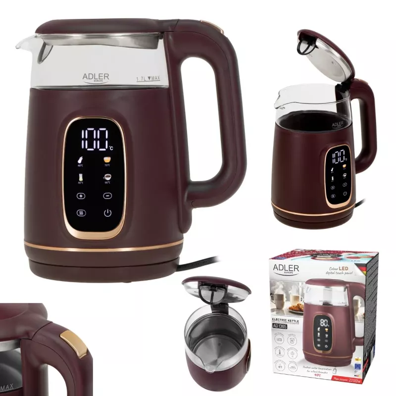 ADLER AD 1305 burgundy electric kettle