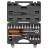 Neo Tools 1/4 bi-directional torque wrench, 5-25NM, set of 21 pcs.