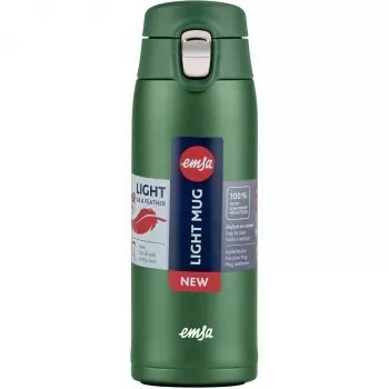 Travel mug EMSA N2151900, dark green, 0.4 L, flip lid