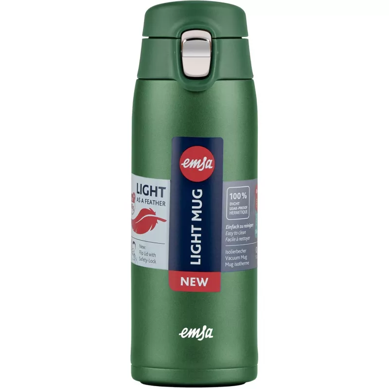 Travel mug EMSA N2151900, dark green, 0.4 L, flip lid