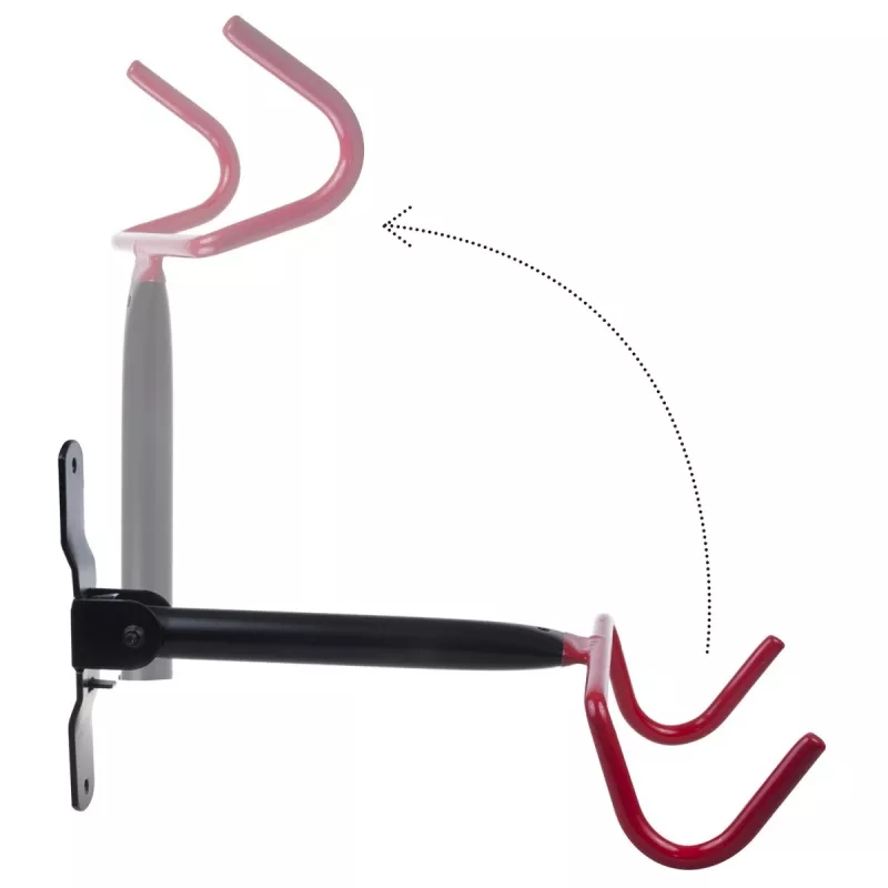 Wall-mounted bicycle rack MACLEAN MC-430, horizontal mount, holds up to 30 kg, black