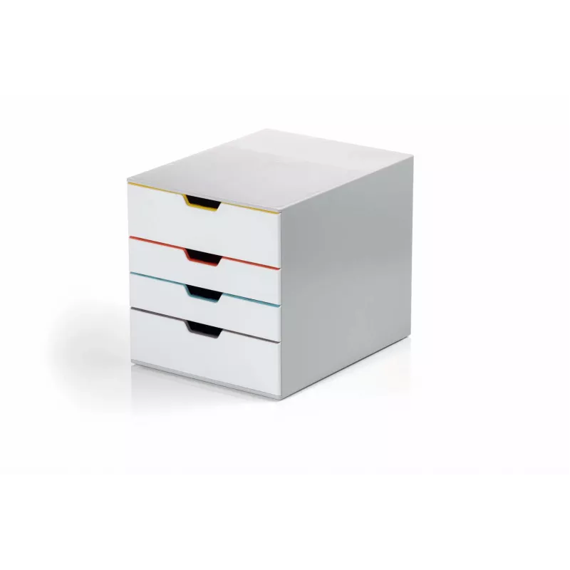 Durable VARICOLOR MIX 4 Plastic Drawer Unit Grey 4 Drawers