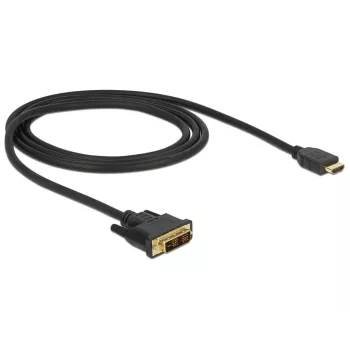 Video cable adapter DeLOCK 85582 1 m HDMI Type A DVI-D Black