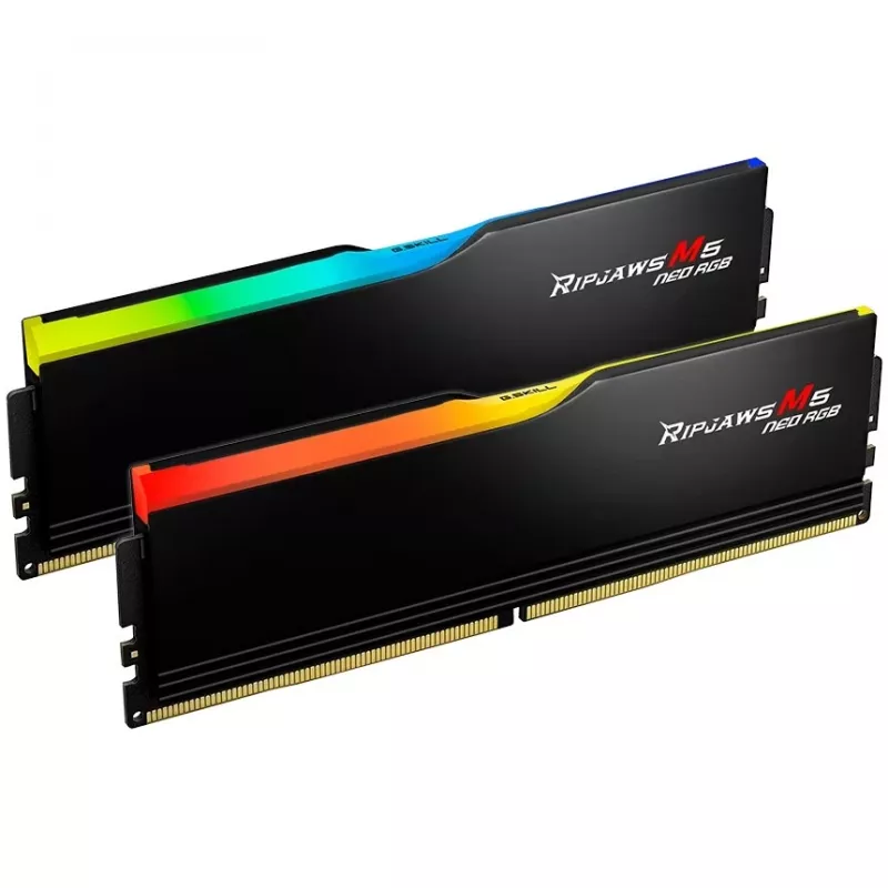 DIMM 64 GB DDR5-6000 (2x 32 GB) Dual-Kit, Arbeitsspeicher schwarz, F5-6000J2836G32GX2-RM5NRK, Ripjaws M5 Neo, AMD EXPO