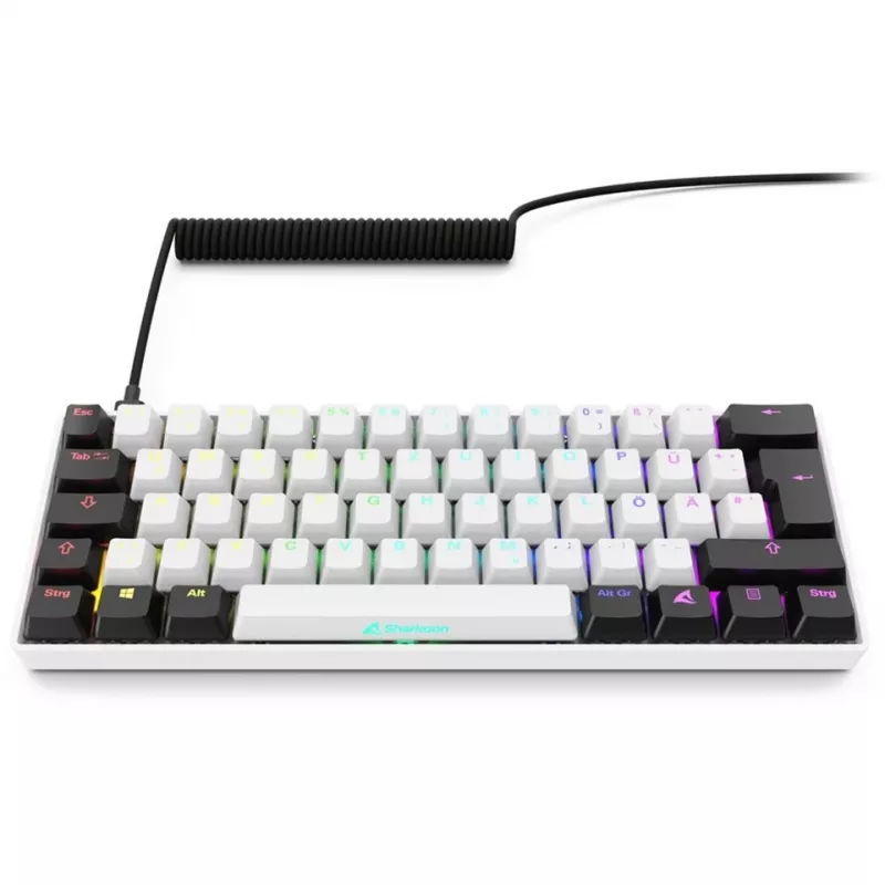 Sharkoon SGK50 S4 keyboard Home USB QWERTZ German White RGB LED 60%