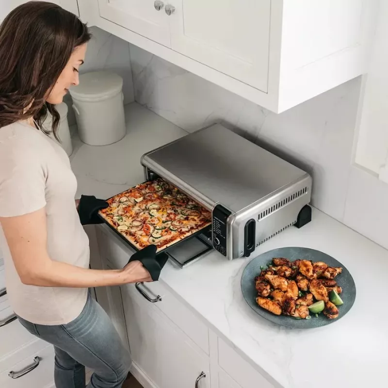 Ninja SP101 Single 10 L Stand-alone 2400 W Hot air fryer Black, Stainless steel