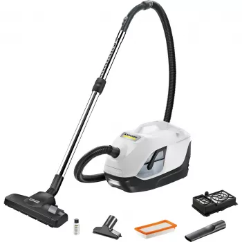Cylinder vacuum Karcher DS 6 — dry, 650 W, 2 L dust capacity, HEPA 13, 10.2 m radius, telescopic tube