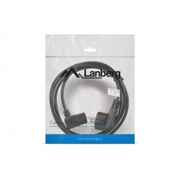 Power cable LANBERG CA-C13C-12CC-0018-BK, 2 m, C13 coupler to CEE7/7, black, angled C13