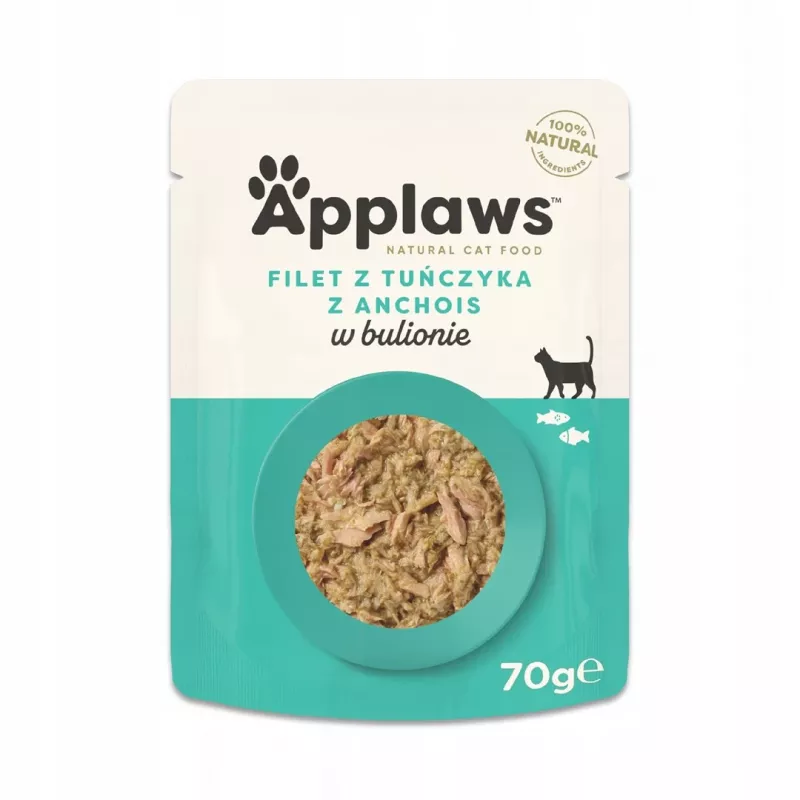 APPLAWS Tuna fillet with anchovy & seaweed in broth - wet cat food - 70g
