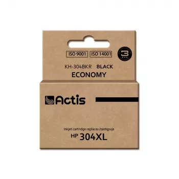 Compatible ACTIS ink cartridge KH-304BKR for HP 304XL, Black pigment ink, High (XL) yield, 20 ml