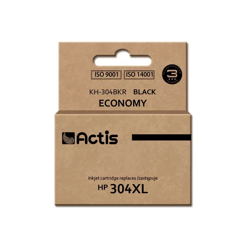 Compatible ACTIS ink cartridge KH-304BKR for HP 304XL, Black pigment ink, High (XL) yield, 20 ml