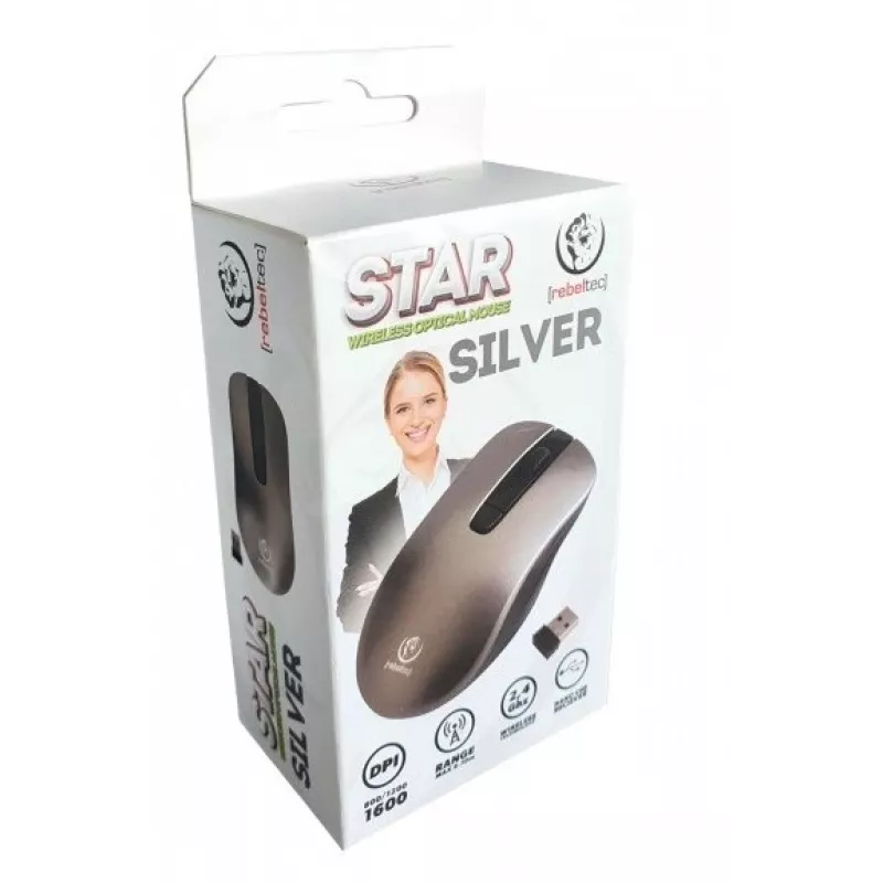 Optical wireless mouse Rebeltec RBLMYS00058 USB