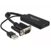 Cable DeLOCK 0.25m VGA+USB2.0-A/HDMI