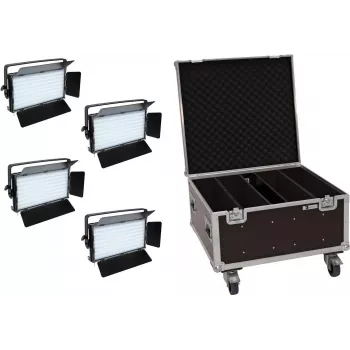 LED panel set EUROLITE PLL-480 CW/WW 4x with case — 4 units, tunable cool/warm white