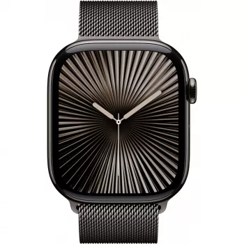 Apple Watch Series 10 GPS + Cellular 46mm Slate Titanium Case with Slate Milanese Band - M/L (MWYW3QF/A)