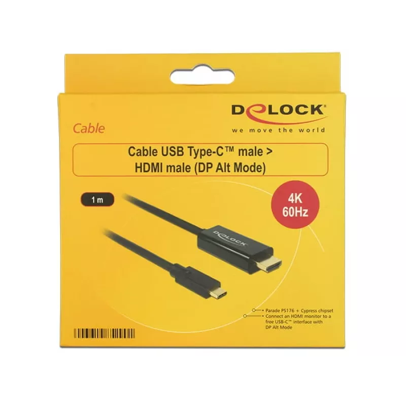 Video Cable Adapter DeLOCK 85290 USB Type-C to HDMI 1m Black