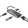 NATEC Fowler Plus USB Type-C Black Grey MicroSD SD Hub