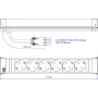Power strip Bachmann 916.1134 with 6x CEE 7/3 sockets