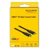 Delock - USB Cable - USB-C (M) to USB-C (M) - USB4 / Thunderbolt 3 / DisplayPort - 20 V - 5 A - 80 cm - Supports Power Delivery 3.0, Supports 8K 60 Hz (7680 x 4320), support