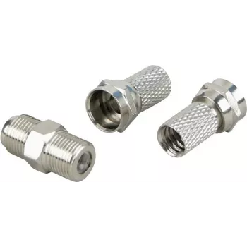 Coaxial Connector Schwaiger KVBS70 531 Male Female Nickel 3 pcs