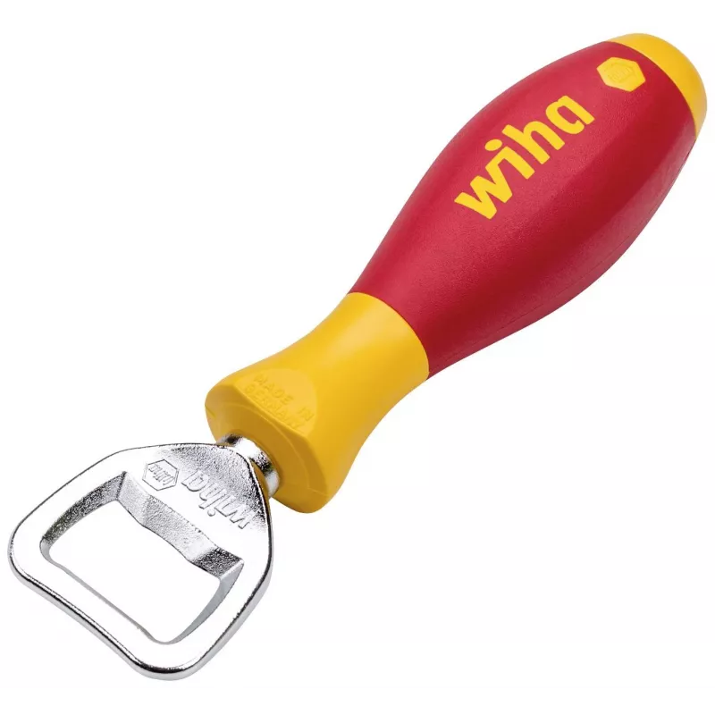 Bottle opener Wiha SoftFinish 04703 — stainless steel, hand tool