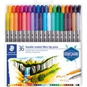 Felt Pen Staedtler 3200 Fine/Extra Bold Multicolour 36 pc(s)