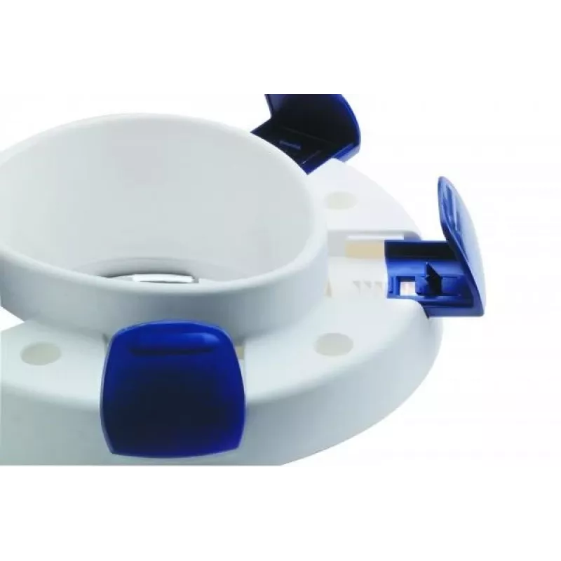 Toilet seat extension HERDEGEN Sahag 580540 Blue White round 410×420×110 mm polypropylene, max load 185 kg