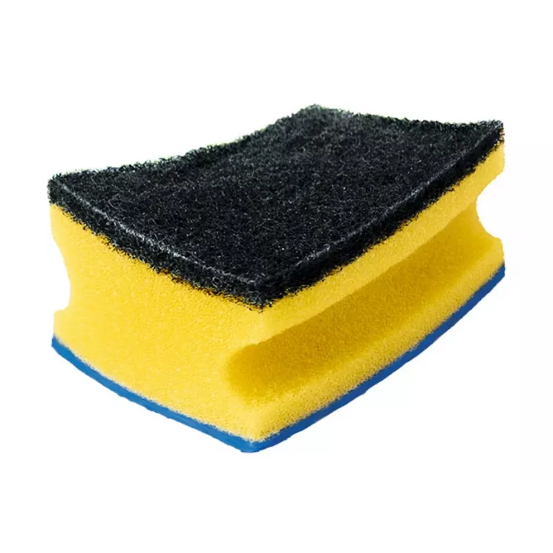 Sponge VILEDA Rectangular Fiber, hand-wash, yellow/black/blue, pack of 3