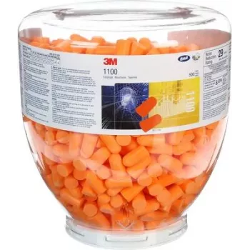 Earplugs 3M 1100B disposable foam earplugs, 37 dB SNR, pack of 500 pairs