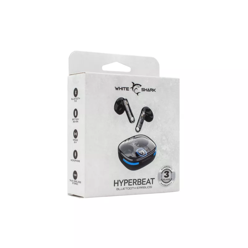 Headphones White Shark GEB-TWS37 HyperBeat Black