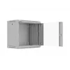Lanberg WF03-5309-10S 9U Wall-Mount Rack Cabinet 19 inch 540x350 mm Grey Tempered Glass Door Flat-Pack