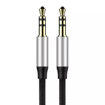 Baseus Yiven Audio Cable Cable 3.5 male Audio M30 1.5M Silver+ Black