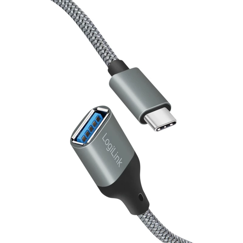 LogiLink USB 3.2 Gen1 Type-C adapter C/M to USB-A/F OTG aluminum 0.15 m