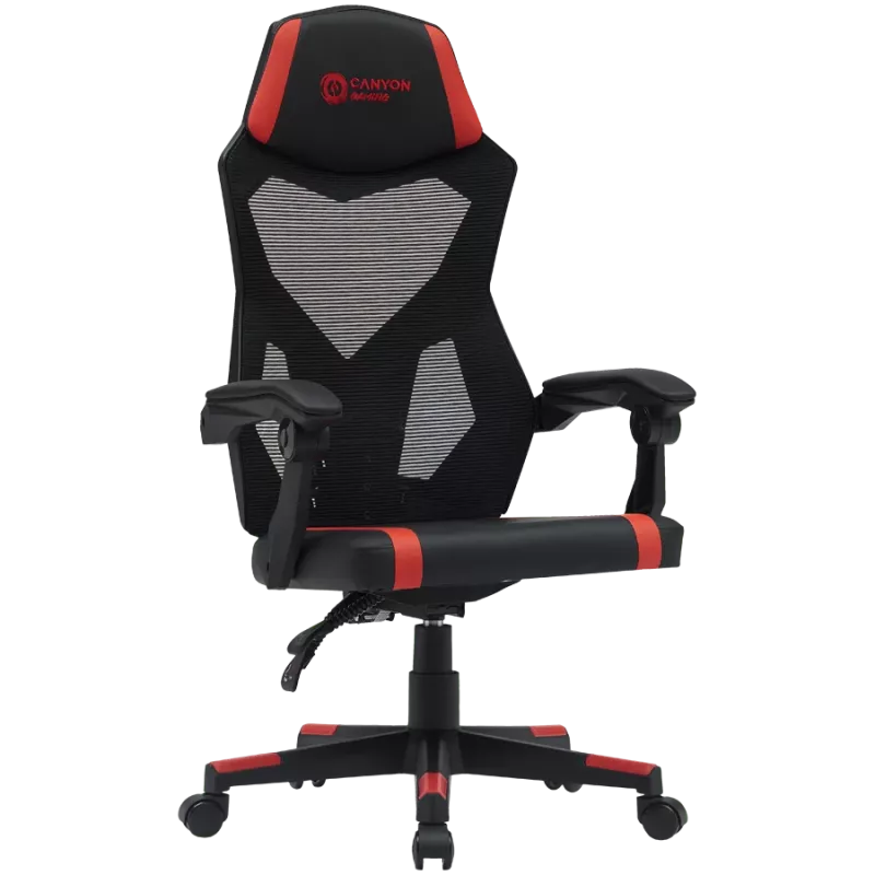 Canyon MCH01 - Flow - ergonomic gaming chair - black and red