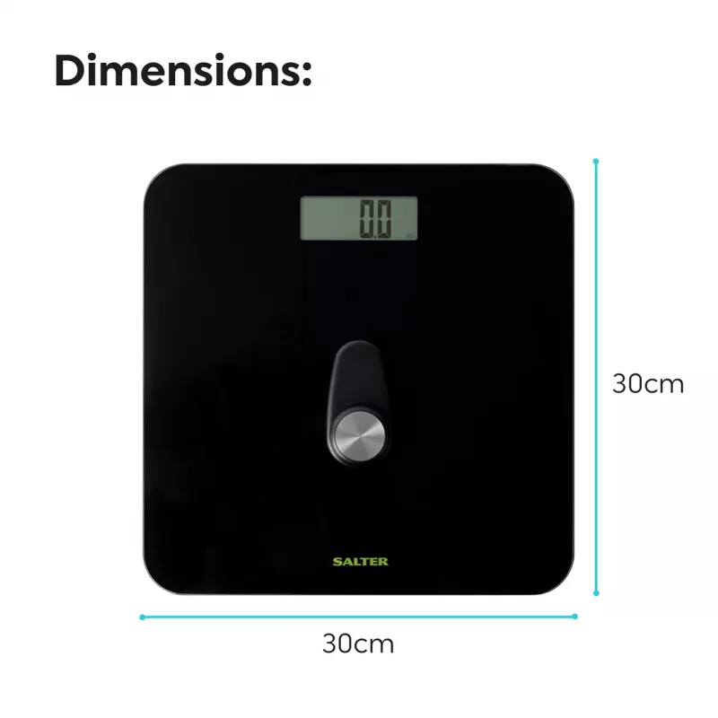 Digital Bathroom Scale Salter 9224 BK3RFEU16 Eco Power Black