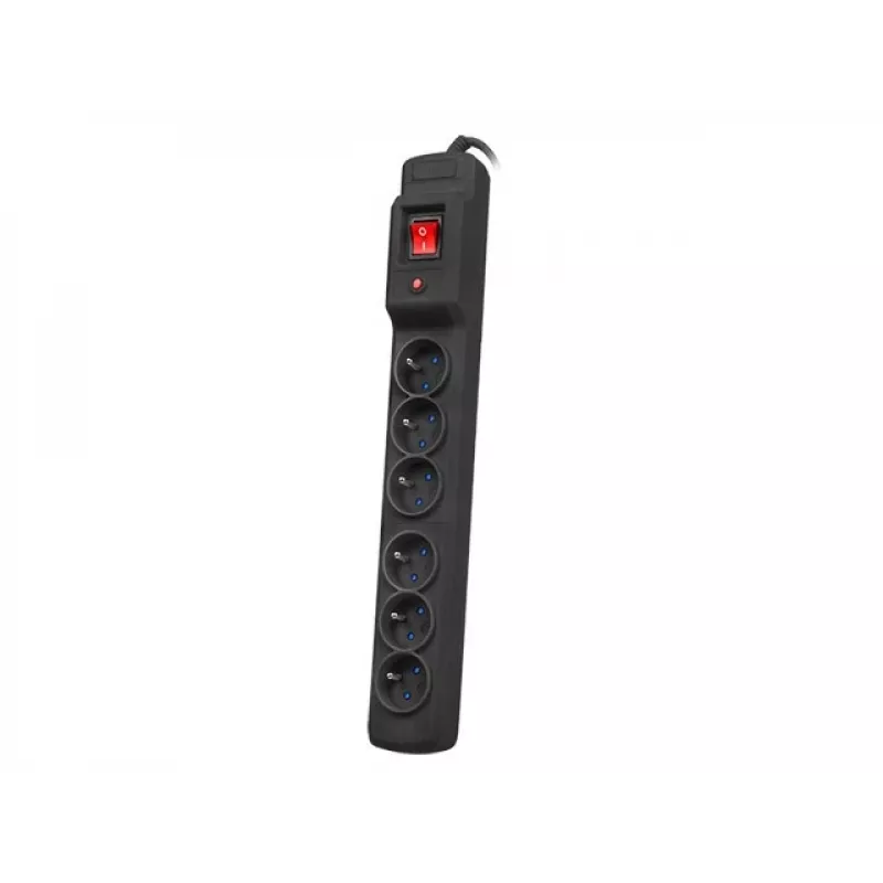 Power strip ARMAC Multi M6 surge protector, 6 outlets, 10 m cable, black