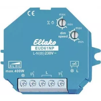 Eltako EUD61NP-230V mountable Dimmer & Switch Blue - White Dimmer (851932)