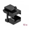 Keystone cover DeLOCK 86806 black for fibre couplers 10 pieces