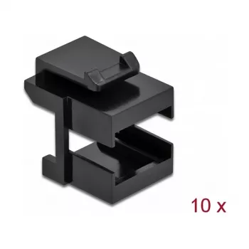 Keystone cover DeLOCK 86806 black for fibre couplers 10 pieces