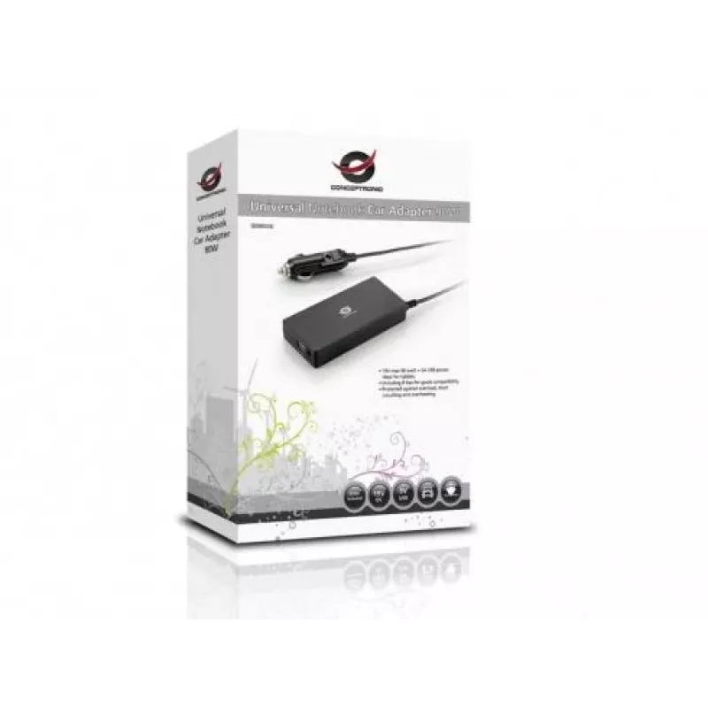 Conceptronic CNB90CAR power adapter/inverter Auto 90 W Black