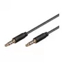 Wentronic Goobay 3,5mm-jack-Connection Cable, Black, 3 m - jack 3,5 mm-Plug (4-Pin, Stereo) > jack 3,5 mm-Plug (4-Pin, Stereo) (63832)