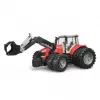 Toy tractor BRUDER Massey Ferguson 7624 with frontloader, red, for ages 3+