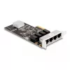 DeLOCK PCI Express x4 Karte 4 x RJ45 Gigabit LAN RTL8111 - PCIe - RJ-45 - PCIe 2.0 - Silber - PC - Windows 10 - Windows 11 - Windows 8.1 (88618)