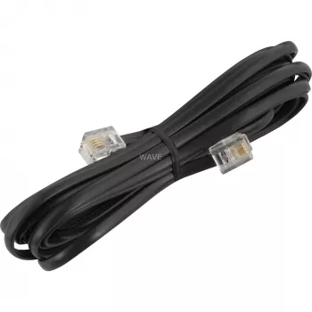 Modular Telephone Cable Goobay 50318 RJ-11 RJ-11 6 m black