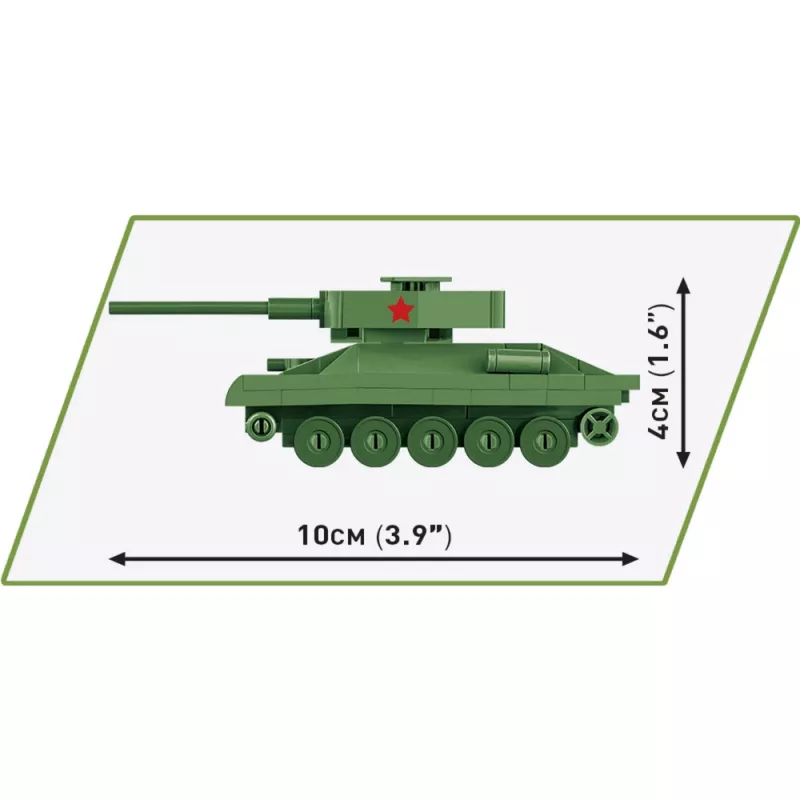 Building set Cobi T-34-85 tank model — 110 pieces, age 6+, green