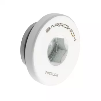 Barrow G1/4 inch Plug FBTBLDS w White - G1/4 inch Thread Stop Plug, White Finish
